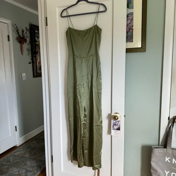 NWT Reformation Sage Jumpsuit 4 in Artichoke - Picture 2 of 9